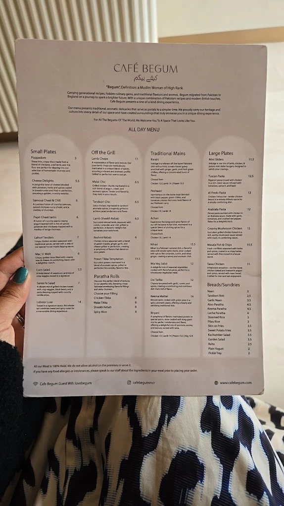 Cafe Begum Manchester menu 7