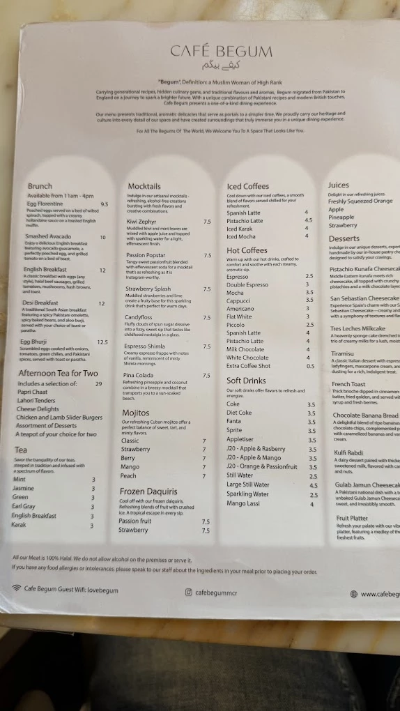 Cafe Begum Manchester menu 5