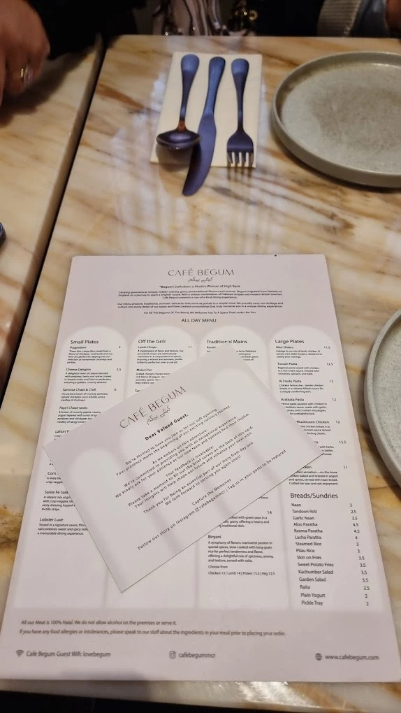Cafe Begum Manchester menu 4
